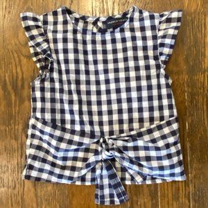 Precious Navy Gingham Top (3T)